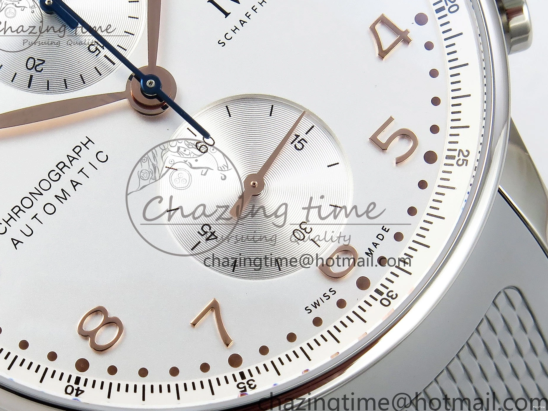 MIROTIME 0502 Portuguese Chrono IW3716 Z+F 1:1 Best Edition White Dial on Gray Rubber Strap A WrinkleFree 7014